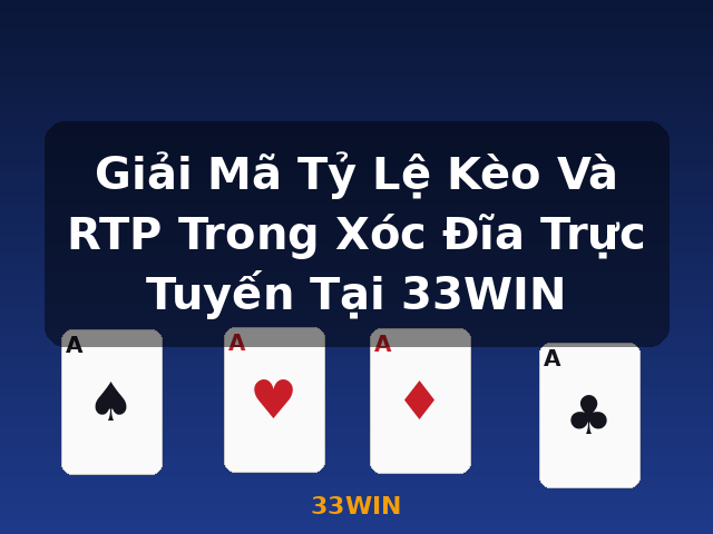 Giải Mã Tỷ Lệ Kèo Và RTP Trong Xóc Đĩa Trực Tuyến Tại 33WIN - 33WIN