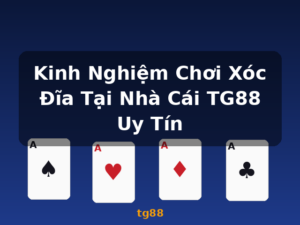 Kinh Nghiệm Chơi Xóc Đĩa Tại Nhà Cái TG88 Uy Tín - tg88