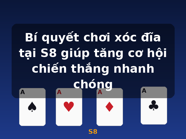 Bí quyết chơi xóc đĩa tại S8 giúp tăng cơ hội chiến thắng nhanh chóng - S8