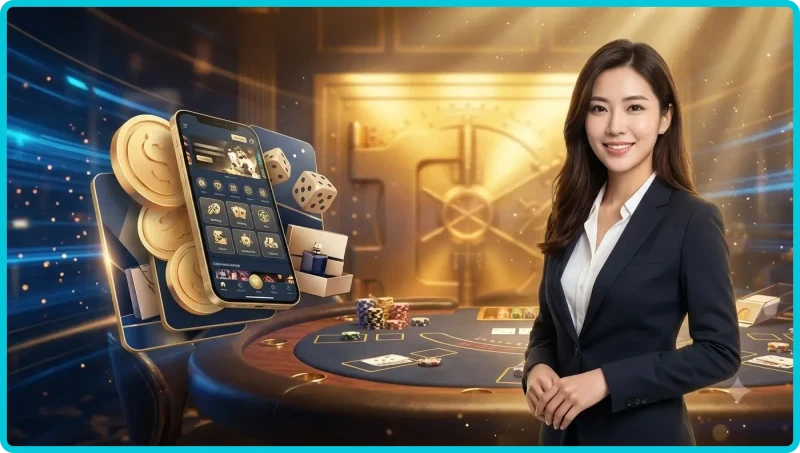 Luật chơi Tài Xỉu cơ bản tại HI88 với xúc xắc và bàn cược