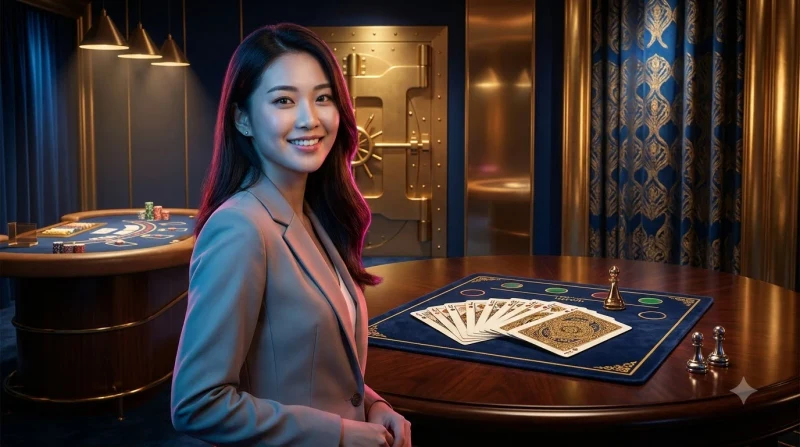 Minh họa xu hướng phát triển của poker trực tuyến với bàn chơi và thiết bị hiển thị bài