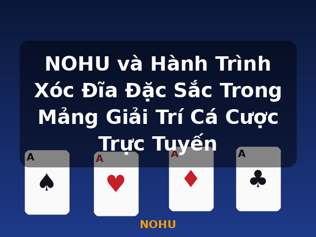 NOHU và Hành Trình Xóc Đĩa Đặc Sắc Trong Mảng Giải Trí Cá Cược Trực Tuyến - NOHU