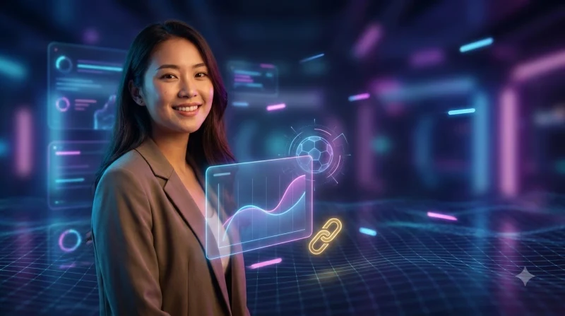 Thị trường cá cược trực tuyến tại Việt Nam phát triển mạnh với biểu đồ tăng trưởng hologram giữa thành phố neon