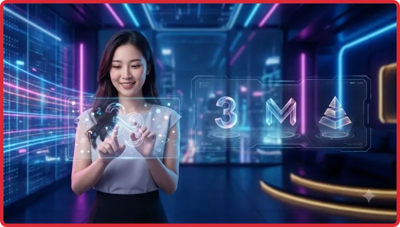 Tổng quan dịch vụ xổ số 3 miền với giao diện holographic hiển thị ba miền