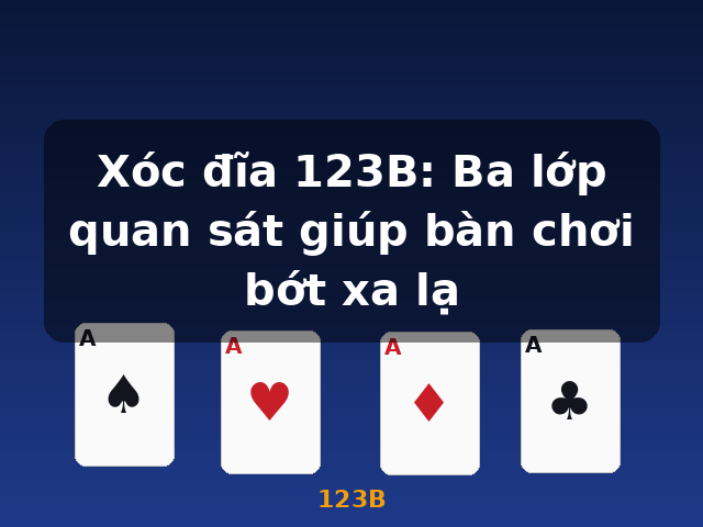 Xóc đĩa 123B: Ba lớp quan sát giúp bàn chơi bớt xa lạ - 123B