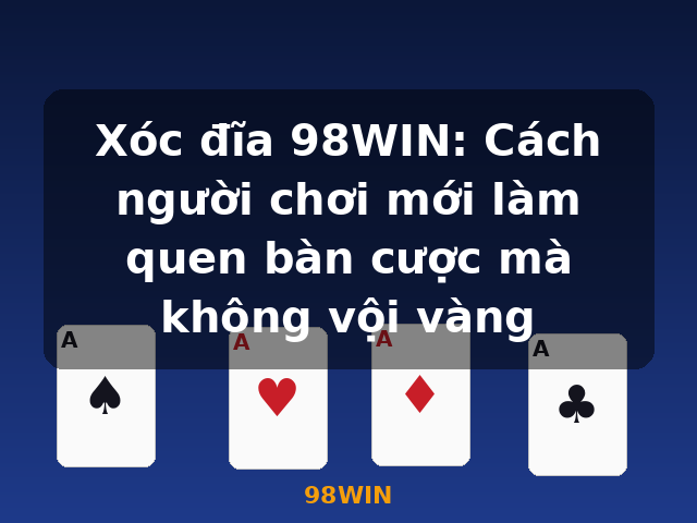 Xóc đĩa 98WIN: Cách người chơi mới làm quen bàn cược mà không vội vàng - 98WIN Xóc đĩa 98WIN: Cách người chơi mới làm quen bàn cược mà không vội vàng - 98WIN