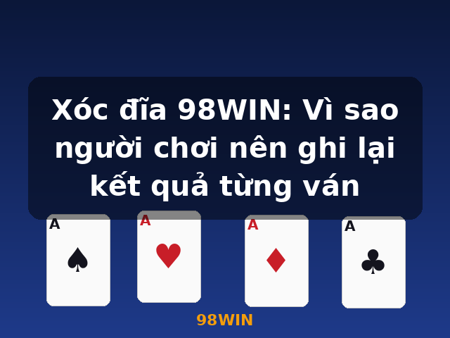 Xóc đĩa 98WIN: Vì sao người chơi nên ghi lại kết quả từng ván - 98WIN Xóc đĩa 98WIN: Vì sao người chơi nên ghi lại kết quả từng ván - 98WIN