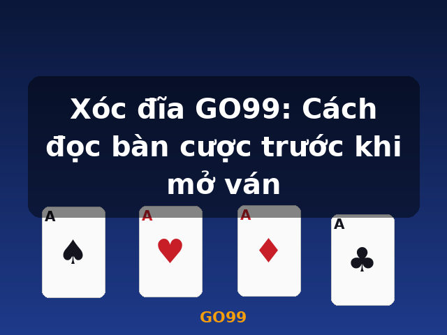 Xóc đĩa GO99: Cách đọc bàn cược trước khi mở ván - GO99