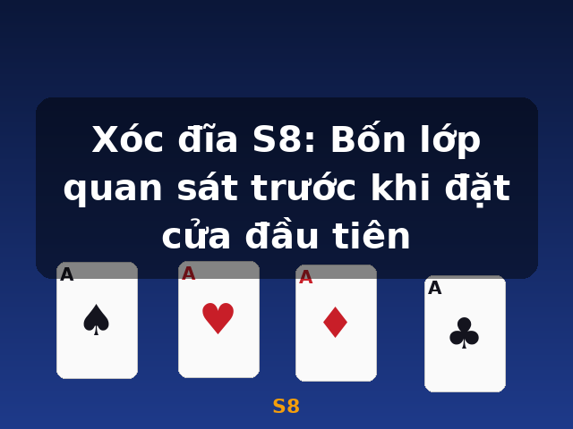Xóc đĩa S8: Bốn lớp quan sát trước khi đặt cửa đầu tiên - S8 Xóc đĩa S8: Bốn lớp quan sát trước khi đặt cửa đầu tiên - S8