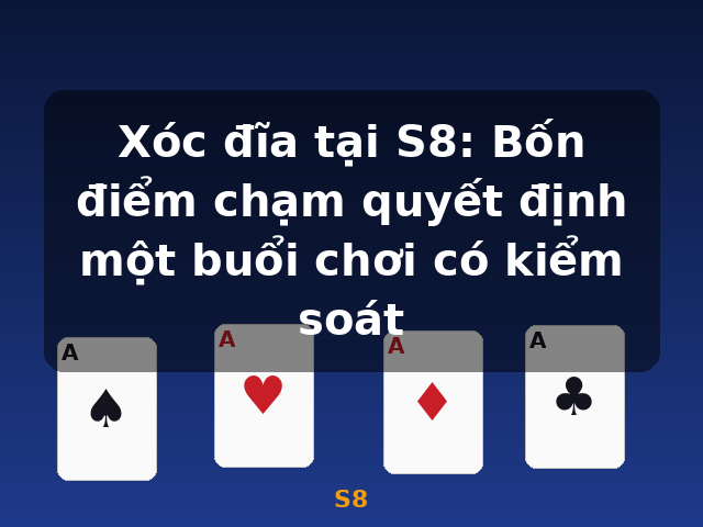 Xóc đĩa tại S8: Bốn điểm chạm quyết định một buổi chơi có kiểm soát - S8 Xóc đĩa tại S8: Bốn điểm chạm quyết định một buổi chơi có kiểm soát - S8